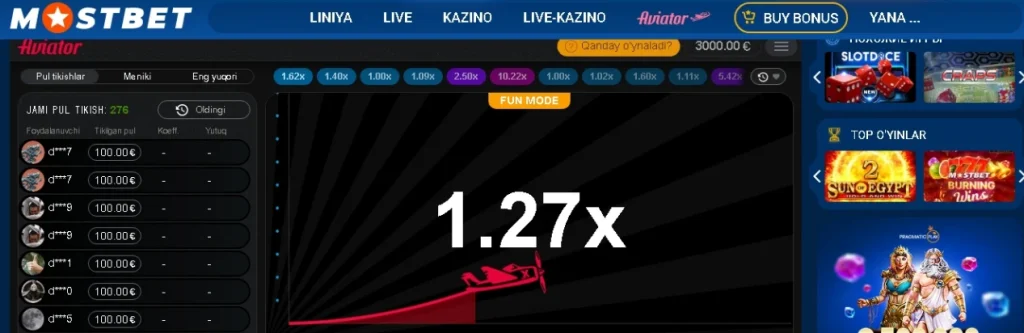 Mostbet – O‘zbekistondagi eng qulay sport tikish platformasi Mostbet o‘yin liniyasi va koeffitsiyentlar ko‘rinishi